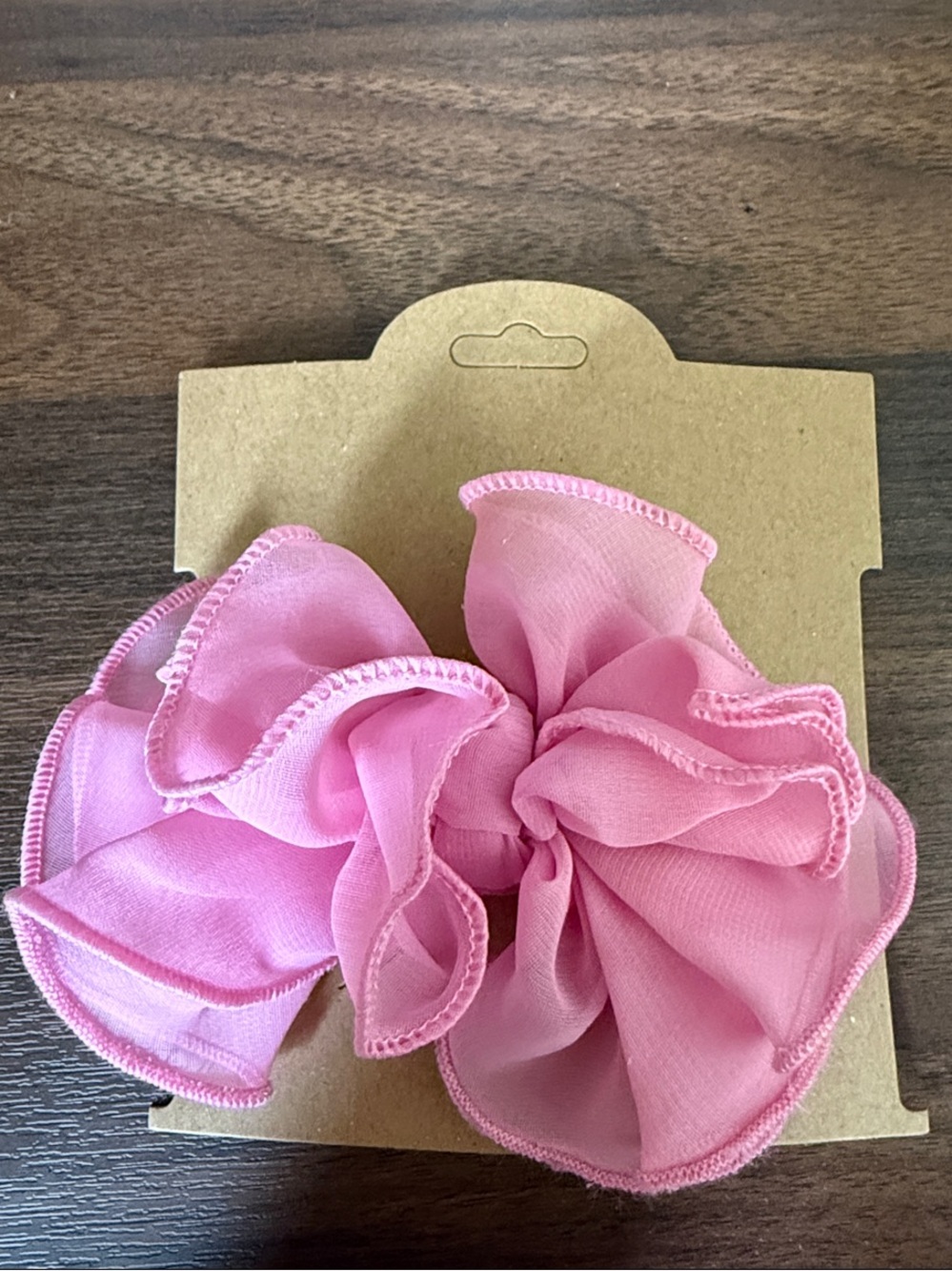 Girls' Pink Ruffle Bow Hair Clip